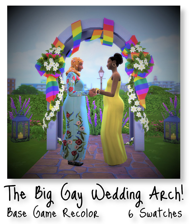 The Big Gay Wedding Arch Sims 4 CC