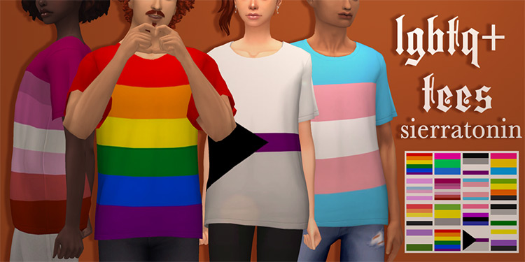 LGBTQ+ Tees Sims 4 CC