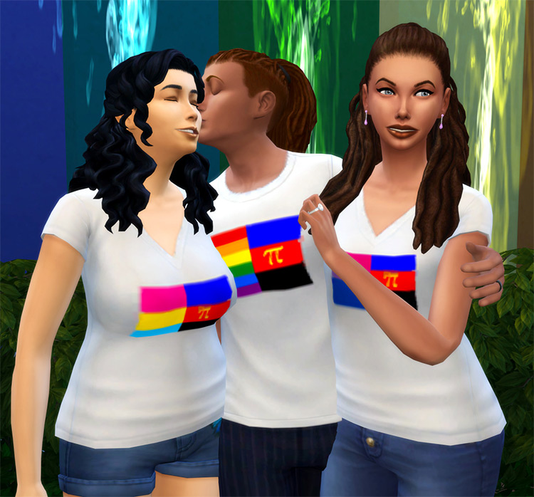 Split Pride Shirt for Sims 4