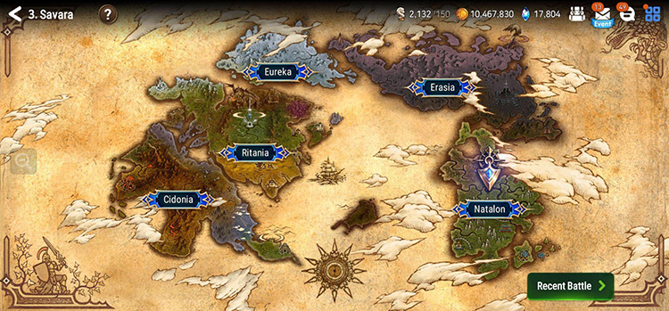 Epic Seven World Map