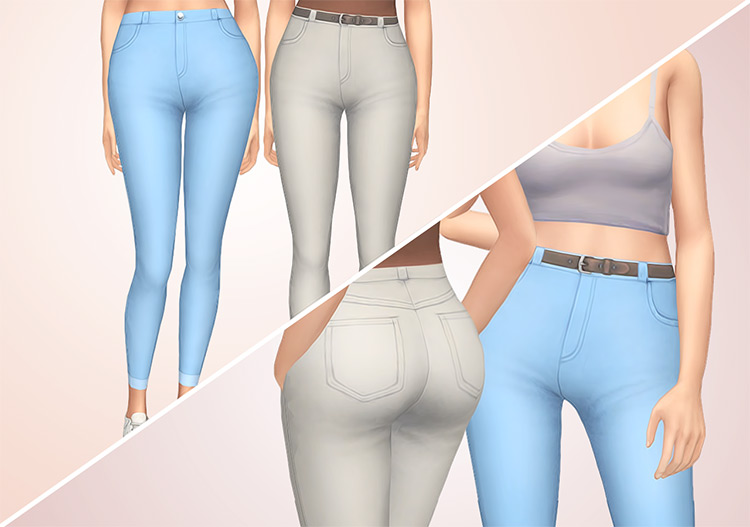 Sims 4 Maxis Match High Waisted CC  Shorts   Pants    FandomSpot - 2