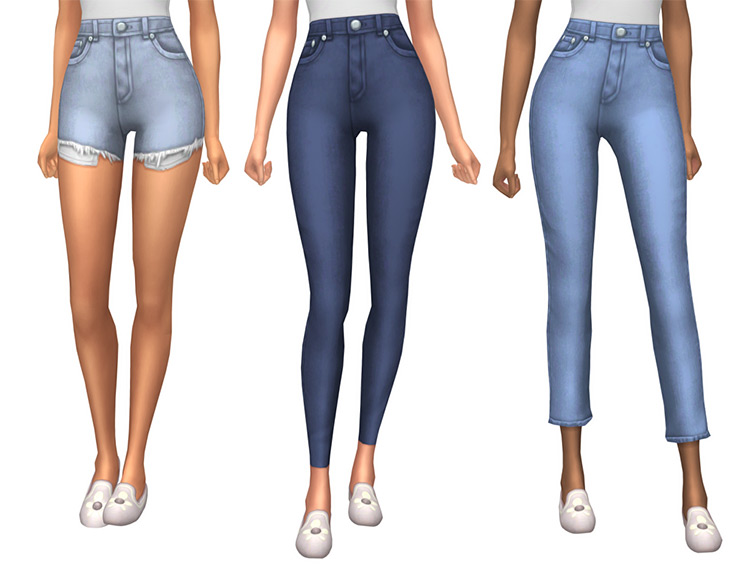 Sims 4 Maxis Match High Waisted CC  Shorts   Pants    FandomSpot - 47