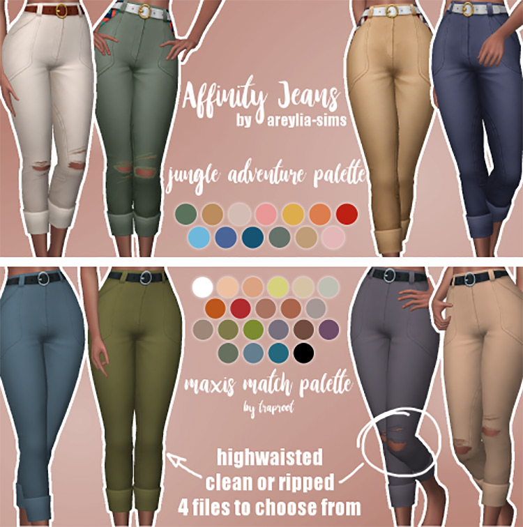 Sims 4 Maxis Match High Waisted CC  Shorts   Pants    FandomSpot - 4