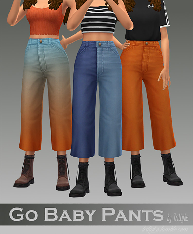 Sims 4 Maxis Match High Waisted CC  Shorts   Pants    FandomSpot - 30