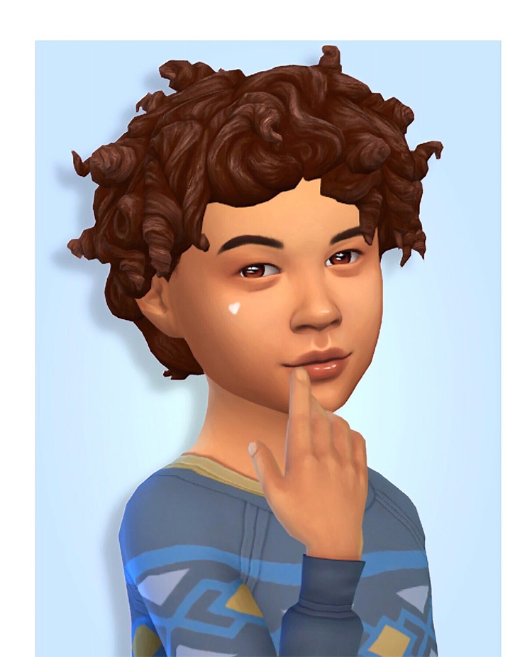 Peachibloom’s Child Afro Sims 4 CC