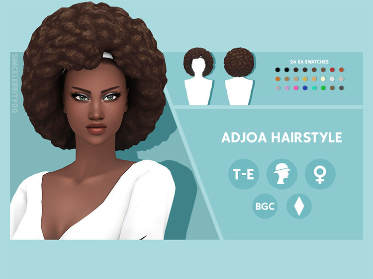 Adjoa Hairstyle Sims 4 CC