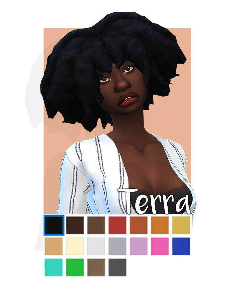 Sims 4 Maxis Match Afro Hair CC   FandomSpot - 58