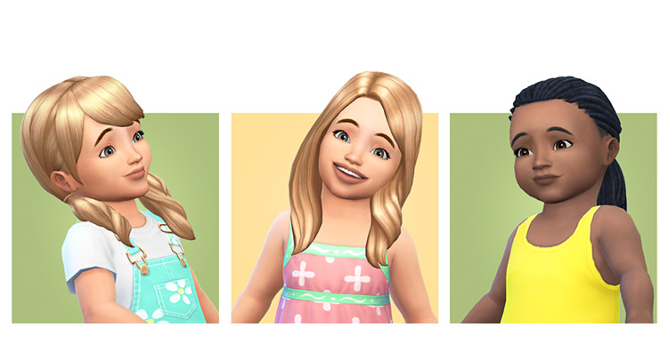 Sims 4 Maxis Match Pigtails CC  All Free    FandomSpot - 26