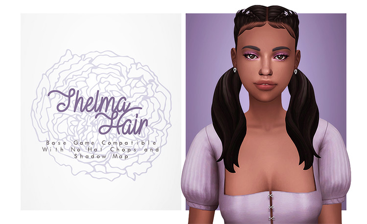 Thelma Pigtails Hair / Sims 4 CC