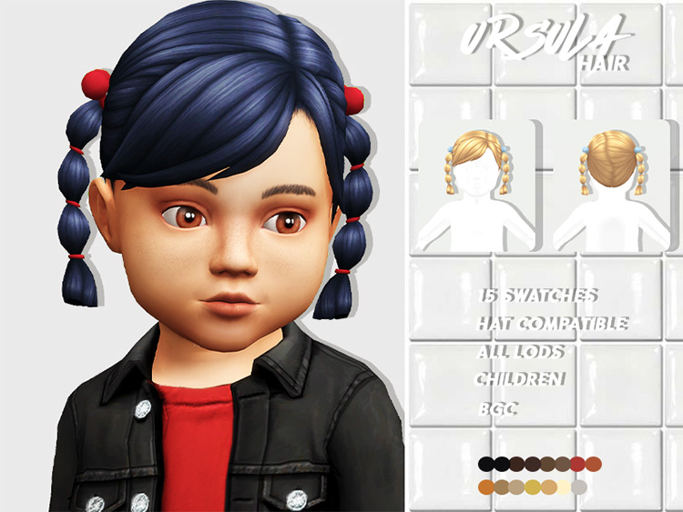 Sims 4 Maxis Match Pigtails CC  All Free    FandomSpot - 80