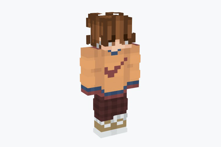 Brown Nike Sweater E-boy Skin / Minecraft