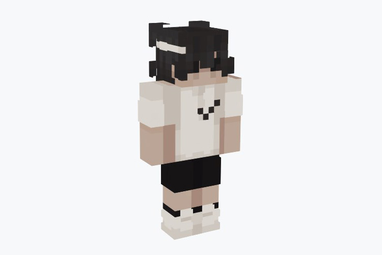 Soccer Boy in White Nike Shirt / Minecraft Skin