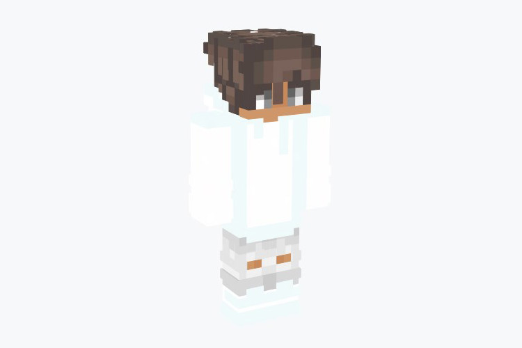 All White Nike Boy Minecraft Skin