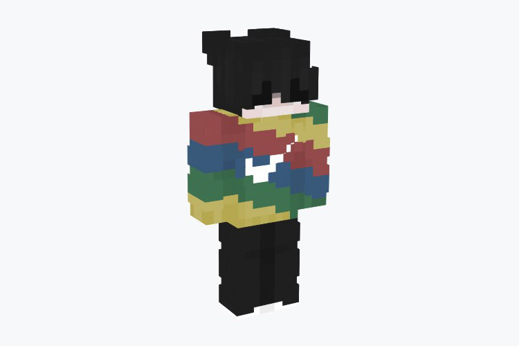 Striped Nike (Boy) Skin For Minecraft