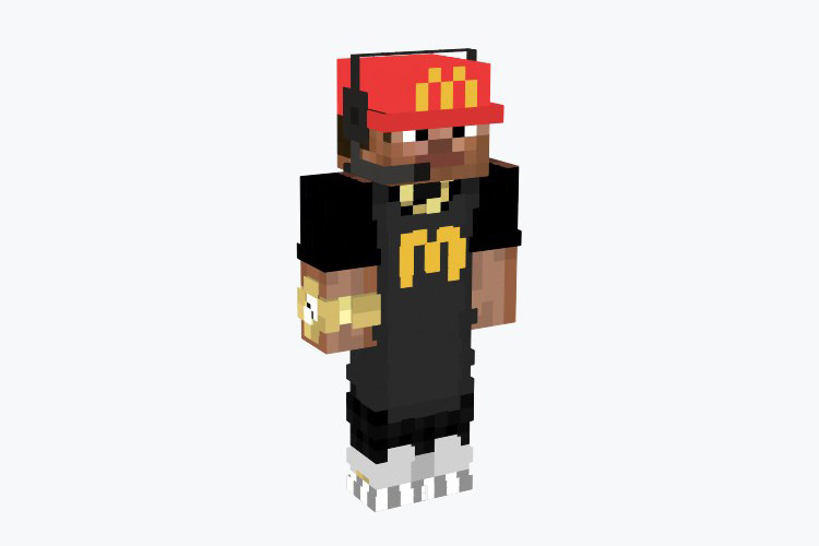 Steve, On the Clock Skin For Minecraft