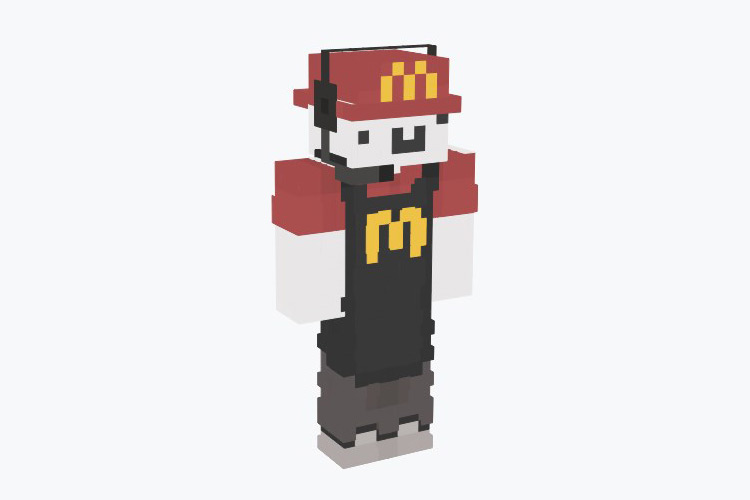 Derp Face McDonalds Employee / Minecraft Skin
