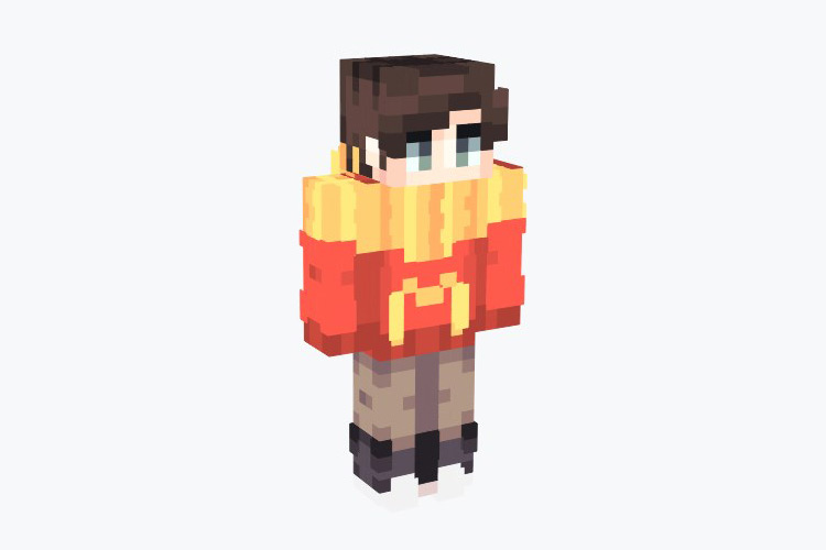 Fry Boy McDonalds Hoodie Minecraft Skin