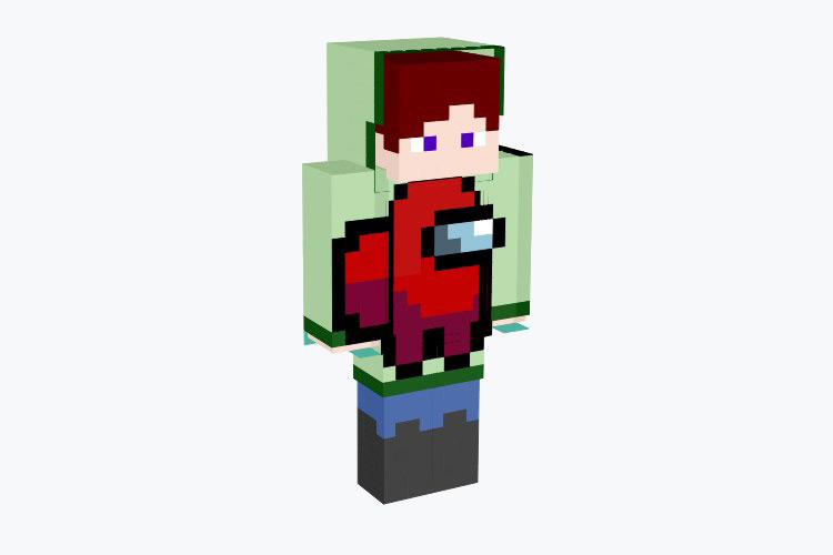Among Us Hoodie Skin For Minecraft
