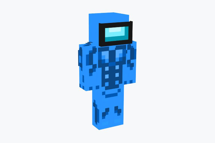 Blue Buff Crewmate Minecraft Skin