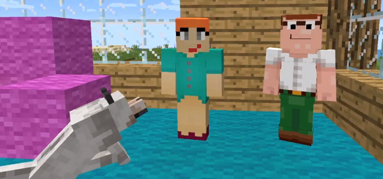 Lois Griffin & Peter Griffin in Minecraft