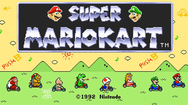 Super Mario Kart (1992) gameplay screenshot