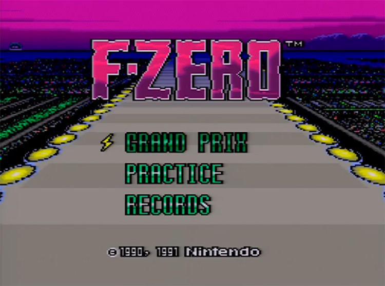 F-Zero (1991) Title Screen