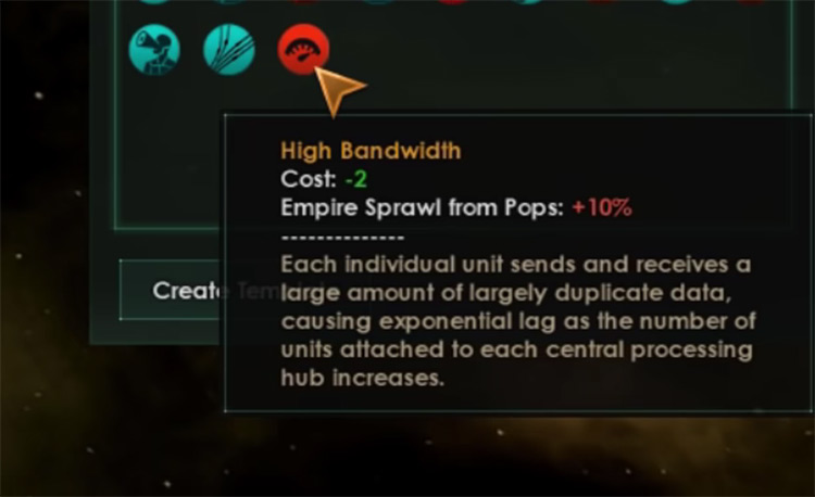 High Bandwidth Trait Description / Stellaris