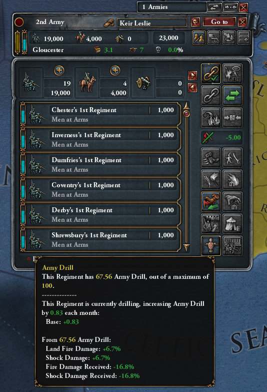 A drilling army / Europa Universalis IV
