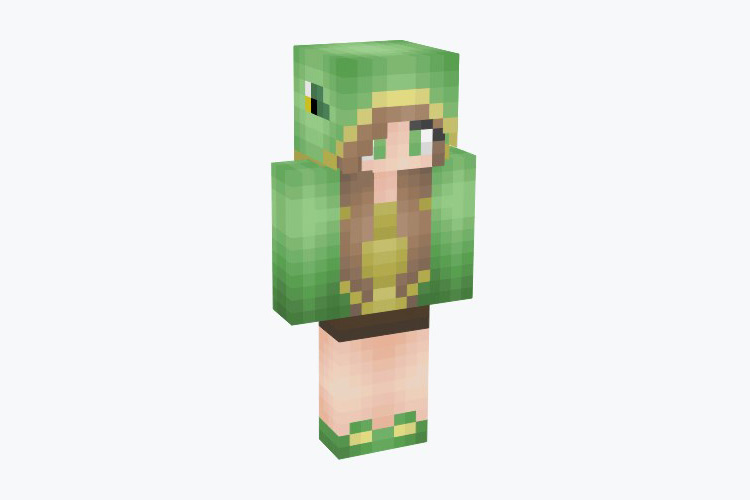 Turtle Hoodie Girl Skin For Minecraft