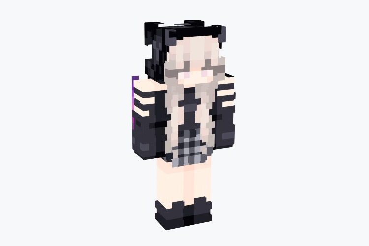 Plaid Skirt + Hoodie (Girl) Minecraft Skin