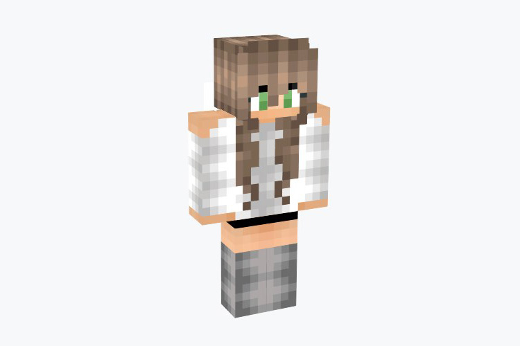 Sheep Hoodie Girl Skin For Minecraft
