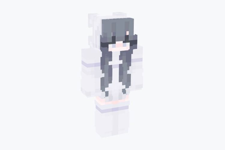 Off-White Hoodie Girl Minecraft Skin