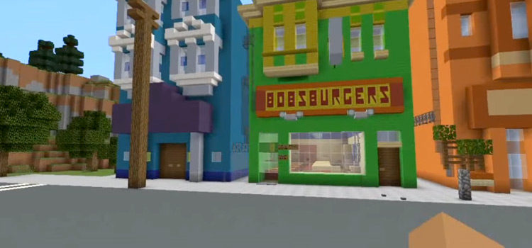 Exterior Building of Bobs Burgers in Minecraft