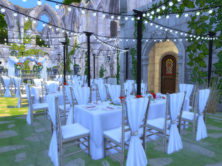 Church Ruin Wedding Venue by A.lenna Sims 4 CC