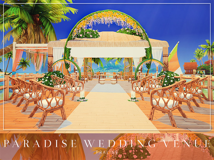 Paradise Wedding Venue by Pralinesims Sims 4 CC