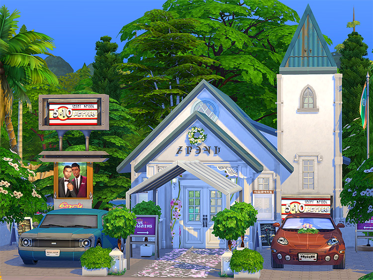 Little Wedding Chapel – No CC by Flubs79 Sims 4 CC