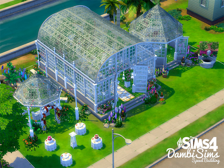 Wedding Hall Greenhouse by dambsims for Sims 4