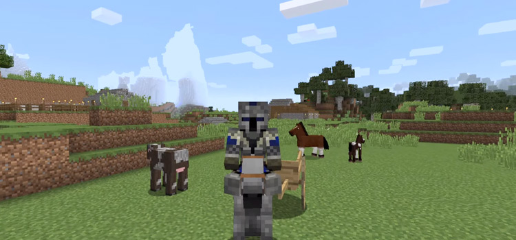 Crusader Knight on a Horse in Minecraft
