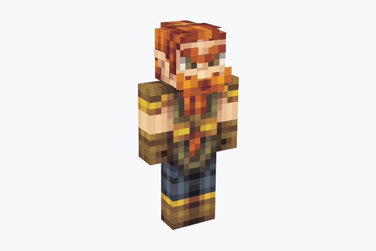 Bearded Dwarf Blacksmith Minecraft Skin