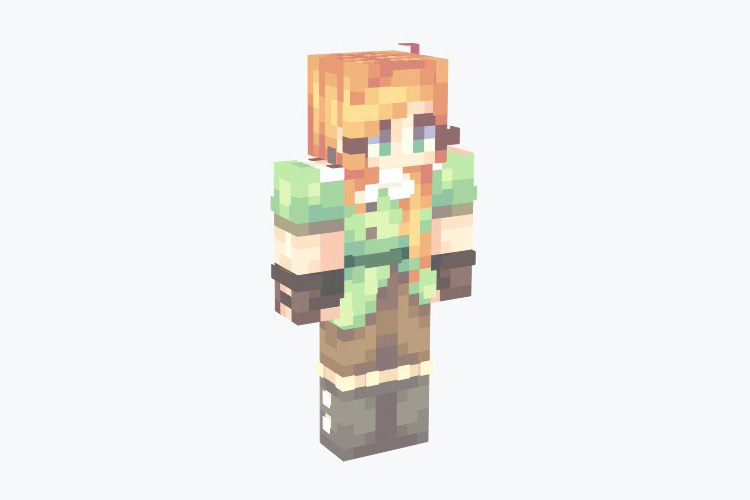 Alex with Backpack Minecraft Skin