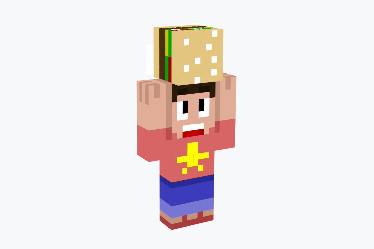 Cheeseburger Backpack Skin For Minecraft