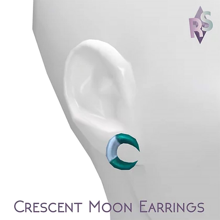 Crescent Moon Earrings / Sims 4 CC