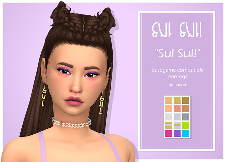 Sul Sul! Earrings (Maxis Match) / Sims 4 CC