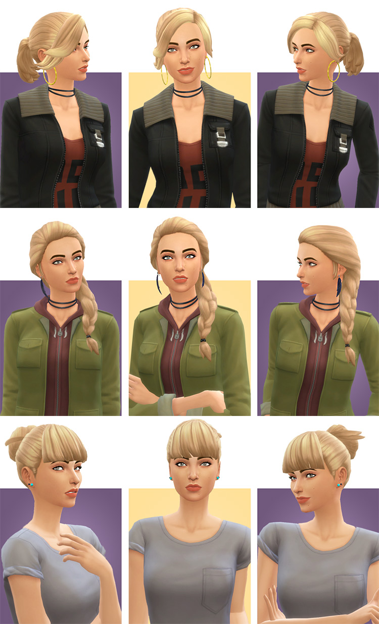 Big Hoops, Feather, and Double Pierce Earrings / Sims 4 CC