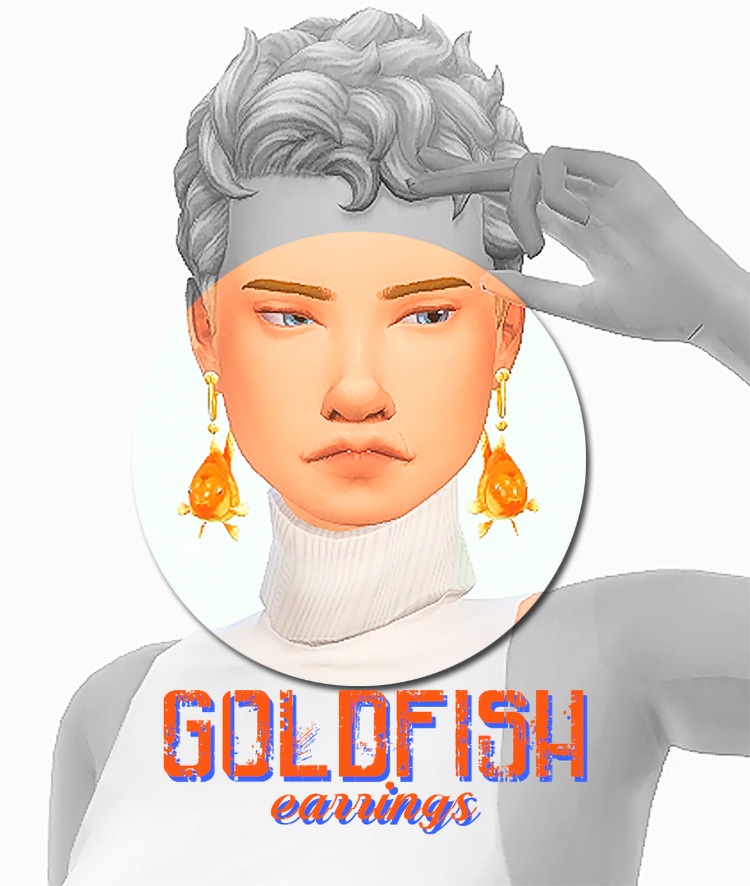 Goldfish Earrings / Sims 4 CC