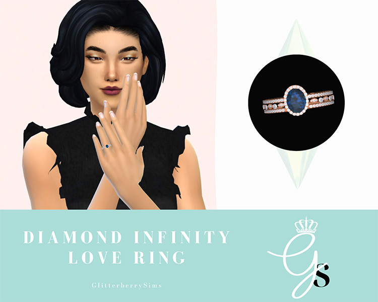 Diamond Infinity Love Ring / Sims 4 CC