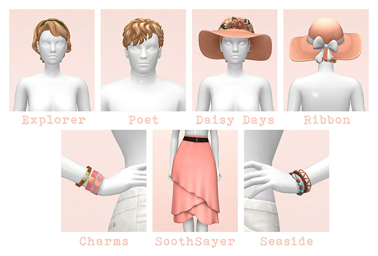 Charms + Seaside Bangles / Sims 4 CC