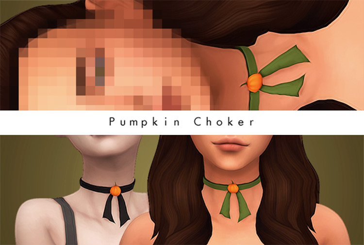 Pumpkin Choker / Sims 4 CC