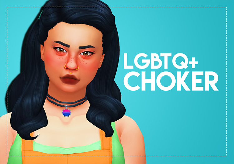 LGBTQ+ Themed Chokers / Sims 4 CC