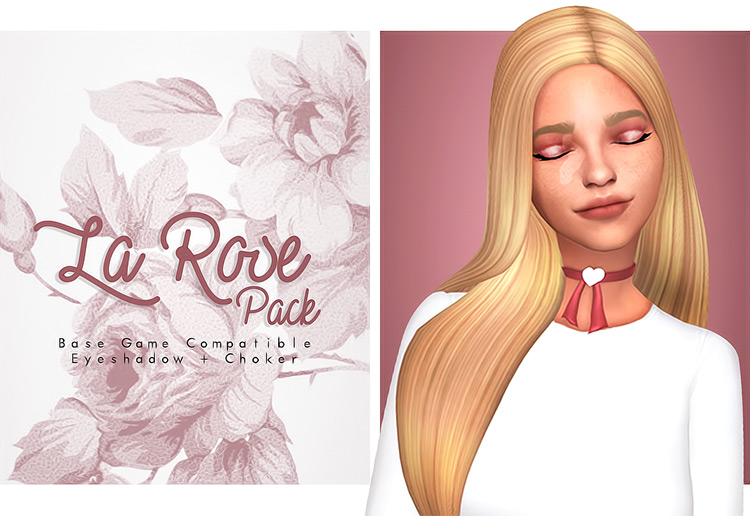 La Rose Choker / Sims 4 CC